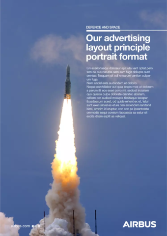 Example of an advertising in portrait format