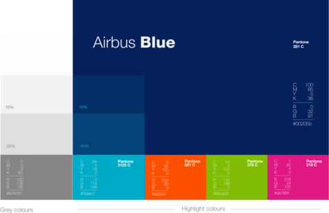 Airbus Beyond colour palette