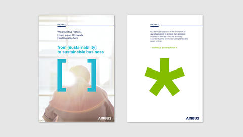 Two layout examples for brochure covers