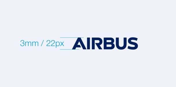 Airbus logo minimum size