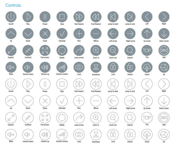 Controls icons Controls icons