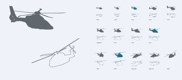 Airbus Helicopters product silhouettes