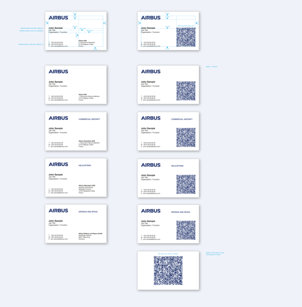 Business card layout principles