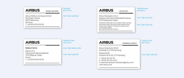 Stamp standard layout, layout with additional title, layout with additional text and large format layout