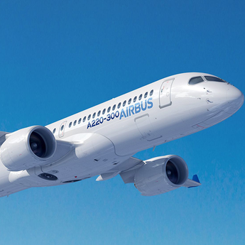 A220-300 flying with Airbus livery