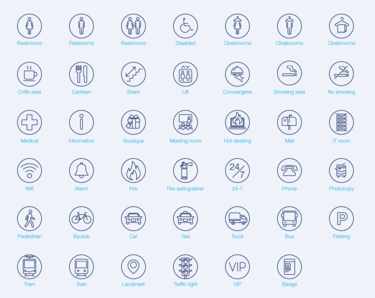 Signage icons Signage icons