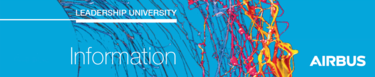 Leadership University Information banner on blue background Leadership University Information banner on blue background