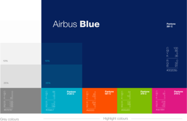 Airbus Beyond colour palette Airbus Beyond colour palette