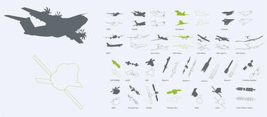 Airbus Defence and Space product silhouettes Airbus Defence and Space product silhouettes