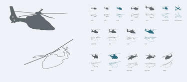 Airbus Helicopters product silhouettes Airbus Helicopters product silhouettes