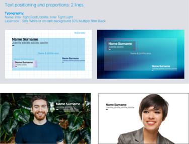Name/Jobtitle positioning and proportions Name/Jobtitle positioning and proportions