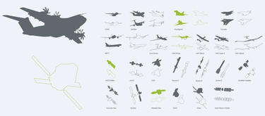 Airbus Defence and Space product silhouettes