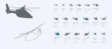 Airbus Helicopters product silhouettes