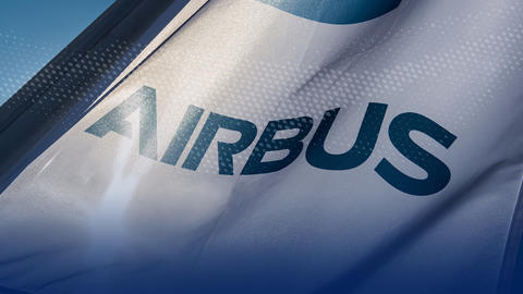 Waving Airbus flag