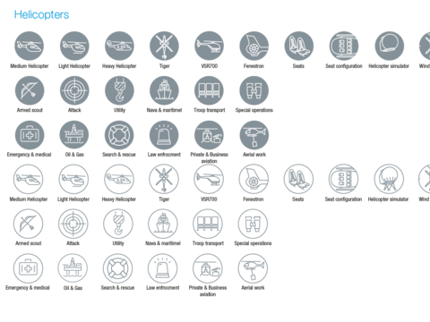 Helicopters icons