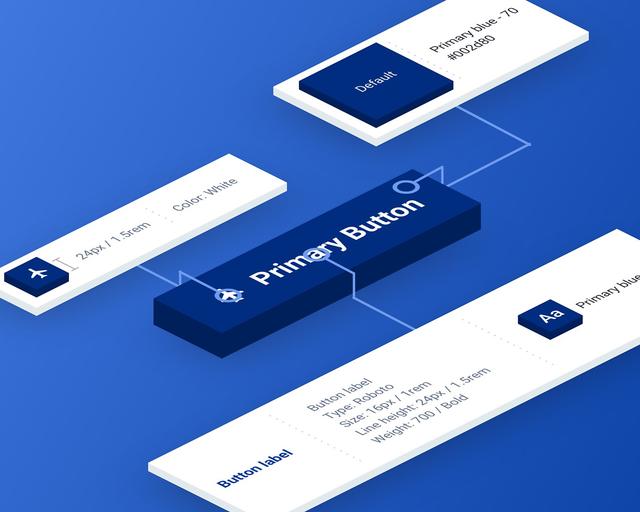 UI buttons from the Airbus Design System