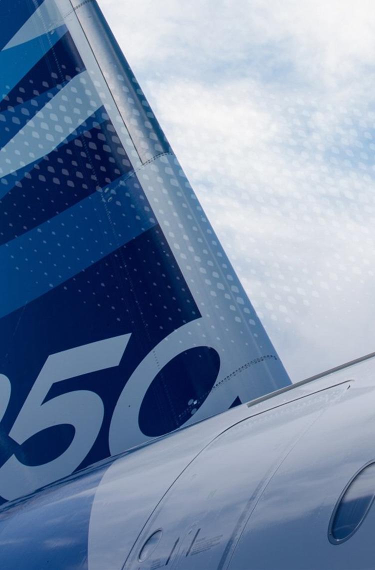 Picture detail of an Airbus A350 aircraft Picture detail of an Airbus A350 aircraft