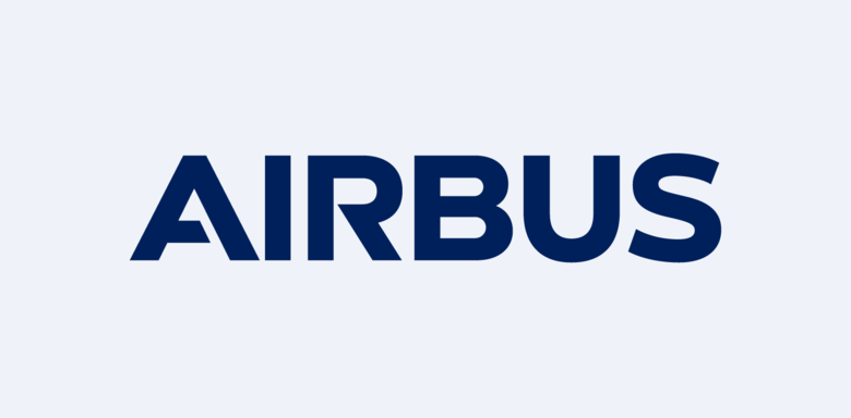 The blue variant of the Airbus logo The blue variant of the Airbus logo