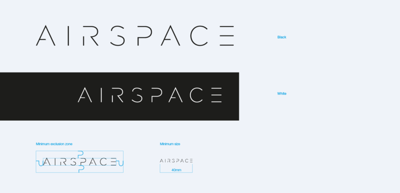 Airspace logo variants, minimum exclusion zone, minimum size Airspace logo variants, minimum exclusion zone, minimum size