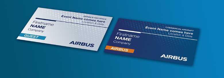 Nominative badges with grey or dark blue background Nominative badges with grey or dark blue background