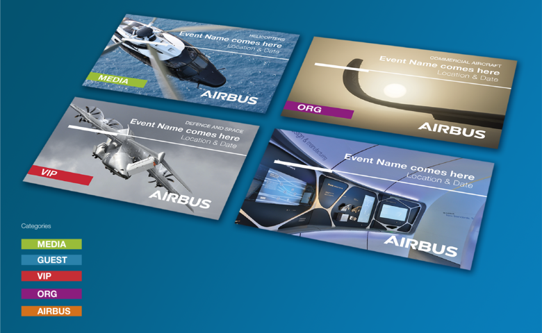 Non-nominative badges using background pictures Non-nominative badges using background pictures