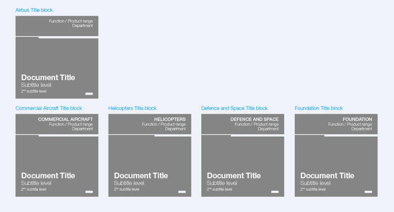 Overview of title blocks with descriptor Overview of title blocks with descriptor
