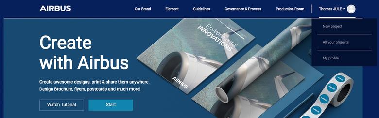 Project and profile drop-down menu Project and profile drop-down menu