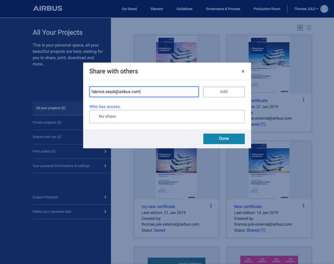 Share project option Share project option