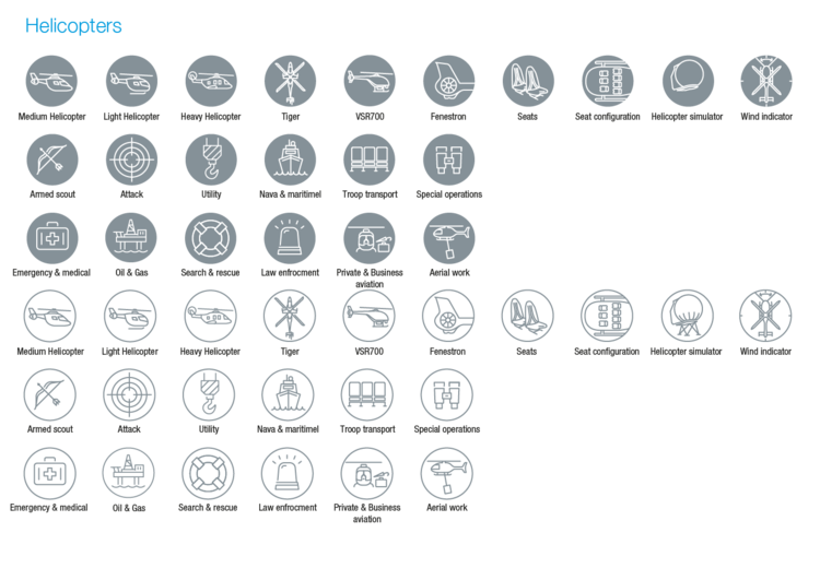 Helicopters icons