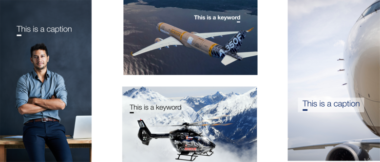 Captions and keywords layout examples Captions and keywords layout examples