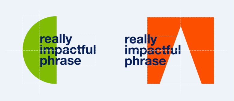 Two examples how to combine shape, colour and text Two examples how to combine shape, colour and text