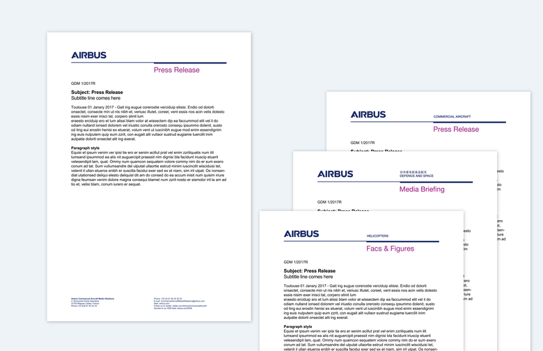 Press release layout Press release layout