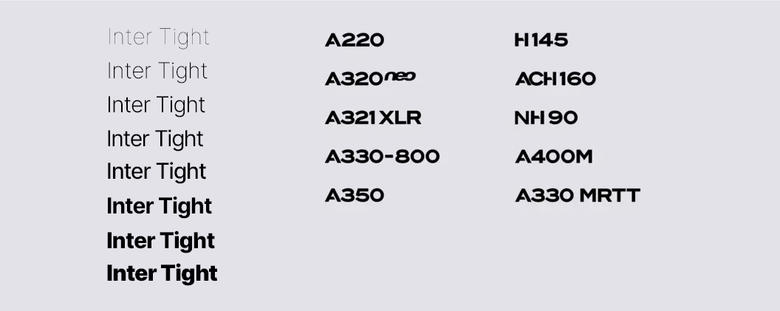 Typeface and product designations Typeface and product designations