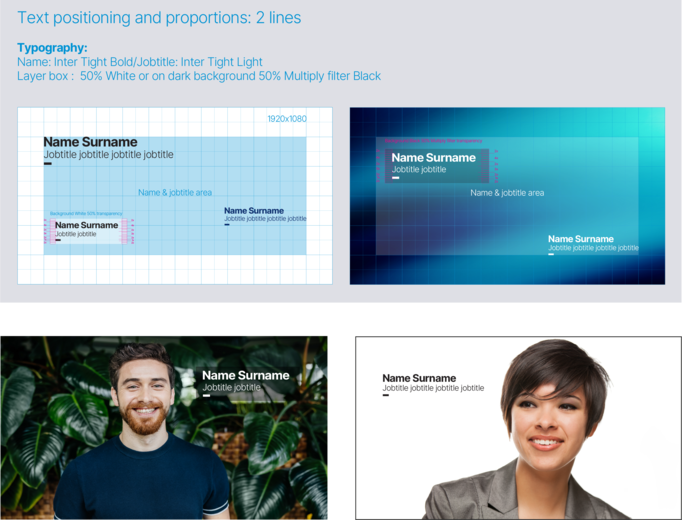 Name/Jobtitle positioning and proportions Name/Jobtitle positioning and proportions
